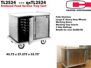 qxtl2s24~ Carter Hoffmann Food Service Stainless Cart Transport Mobile 