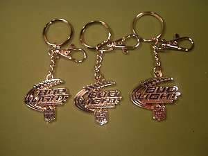   Light NFL Key Chain X3 Chrome Football Budweiser Key Ring Clip  