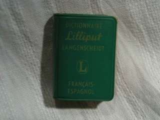 Langenscheidt, Lilliput Dictionary French Spanish 1950s  