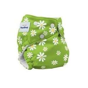  FuzziBunz Cloth Pocket Diaper GREEN DAISY   Small Baby