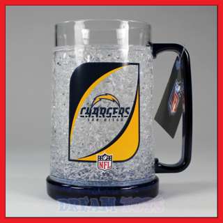 NFL San Diego Chargers 16 oz Crystal Freezer Mug/Cup  