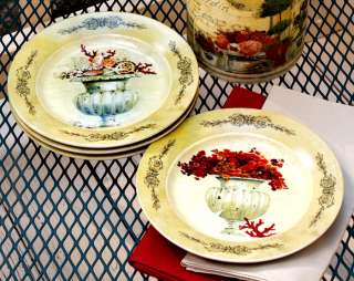 French Country Ceramic Dessert or Wall Plates S4 NEW  