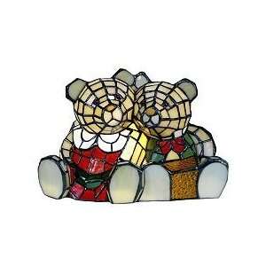  Tiffany Style Holiday Bears 7 Accent Lamp