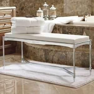  Belmont Vanity Bench   Chrome   Frontgate