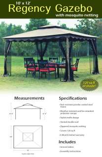 10 x 12 Regency Gazebo Outdoor Garden Canopy Shelter  