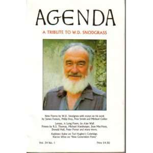  Agenda A Tribute to W D Snodgrass Vol. 34 No.1 William 