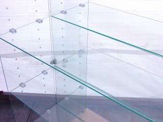 Large Retail Store Glass Display Case Shelve Wheels Big  
