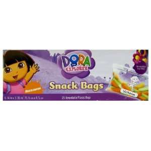  Dora The Explorer Resealable Snack Bags (25 Bags) Toys & Games