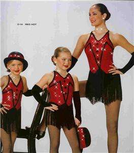 RED HOT 14,JAZZ,SKATE,PAGEANT,TAP,CLOG,DANCE COSTUME  