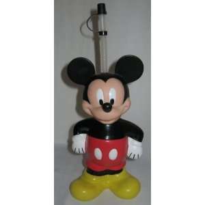   Mickey Mouse 10 Inch Water Drinking Bottle with Straw 