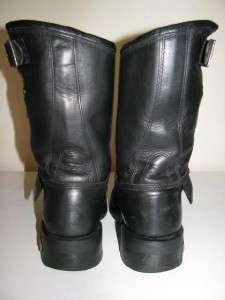 Harley Davidson Black Leather Motorcycle Boots Size 9.5M  