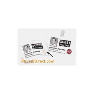 Name Badge Label for Label Printers, Time Expiring, Nonadhesive, White 