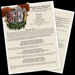 DREAM HOME Spell Book of Shadows Spell Pages Wicca Art  
