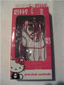 Spectra KT2081A Hello Kitty Jeweled Earbud Headphones  