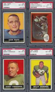 1961 Topps FB #091 Sam Huff Giants PSA 8  