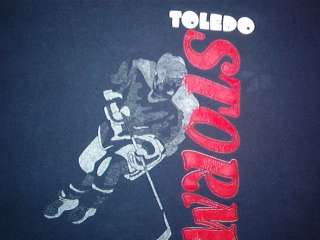 vintage TOLEDO STORM T SHIRT hockey goaldiggers ECHL M  