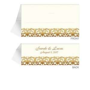  170 Personalized Place Cards   Ornamental Lust in Gold 