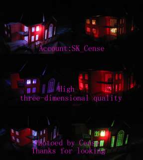 3D Plastic House Kit Palace villa model with LED Light  