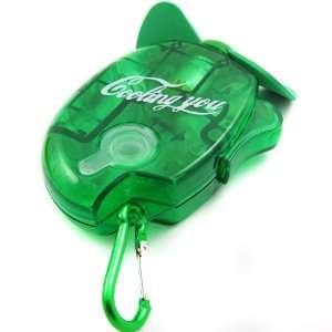   Misting Fan with Carabineer for Leash   Color Green
