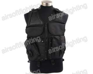 Airsoft Tactical Combat Hunting Vest Lightweight with Holster Pouch 