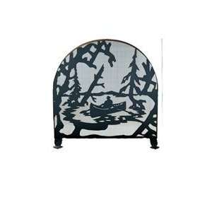    30W X 30H Canoe At Lake Arched Fireplace Screen