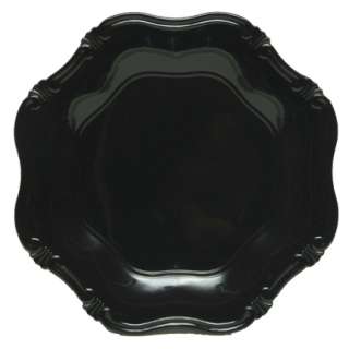 BLACK BAROQUE CHARGER PLATE 4 PIECE SET 13 INCH NEW  