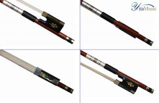 Five Brazilwood Violin Bows Inlaid Flower 4/4 and 3/4  
