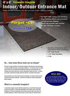 Commercial Grade Entrance Mat   Indoor or Outdoor Use   Cosmetic 