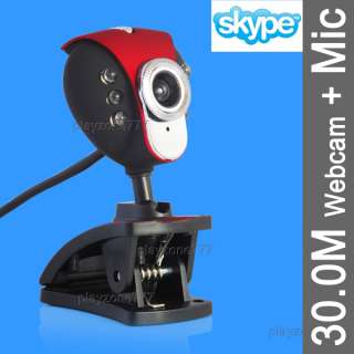 30.0 Mega 6 LED USB Webcam Camera for Computer PC Notebook Netbook 