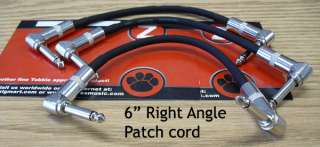 Heavy Duty 6 inch Instrument Patch Cables Right angle  