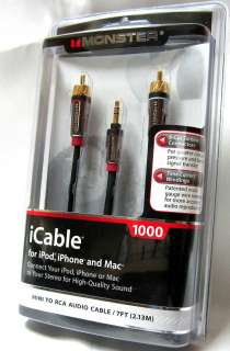   iCable 1000 Stereo RCA Cables for iPod, iPhone &    7 FT  