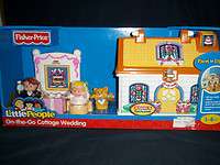New Fisher Price Little People Set On the Go Wedding Cottage Carry 