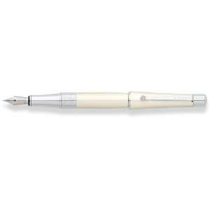   White Lacquer Medium Point Fountain Pen   AT0496 2MS