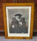   Dickinson mezzotint of Sir John Fielding curly maple frame 1778