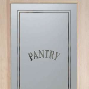 Pantry Doors 2/0 x 6/8 1 Lite French Frosted Glass Door Etched Frosted 