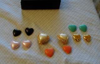JOAN RIVERS GOLD TONE PEARLY HEART WITH SIX INTERCHANGEABLE HEART 
