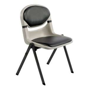   Meridian Stack Chair with Vinyl Upholstered Seat and Back Furniture