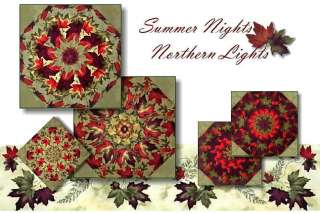SUMMER NIGHTS NORTHERN LIGHTS Kaleidoscope Quilt Blocks  