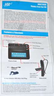 VR3 VRBT300V Bluetooth Wireless LCD Hands Free Car Speaker Phone 
