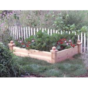   6000 Series 3 Ball Finial Raised Planting Bed Patio, Lawn & Garden