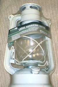 Grip Large Hurricane Kerosene Lantern   Cream  