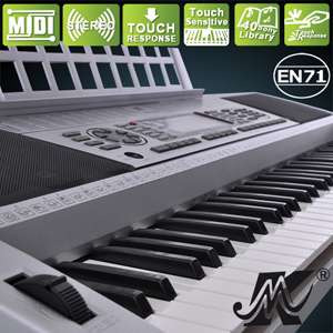 MK 61 KEY ELECTRIC PIANO LCD ELECTRONIC KEYBOARD SILVER  