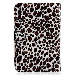  Kindle Fire Wifi eReader Tablet Leopard Faux Leather Case Cover 