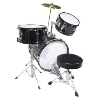 Mendini 16 Junior Kids Child Jr. Drum Set Kit ~Black  