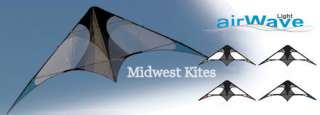 AirWave Light UL   Dark Blue   Dual Line Sport Stunt Kite By Flying 