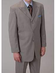 Vanetti Grey Plaid 3 Button Suit