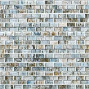  Glass Expressions Micro Blocks Accent Tile in Seaglass 