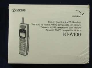 Kyocera KI A100 Iridium Capable AMPS Handset Satellite Cell Phone 