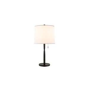 Barbara Barry Figure Table Lamp in Bronze with Silk Shade by Visual 