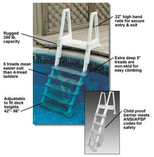 Deluxe Heavy Duty In Pool Deck Ladder  